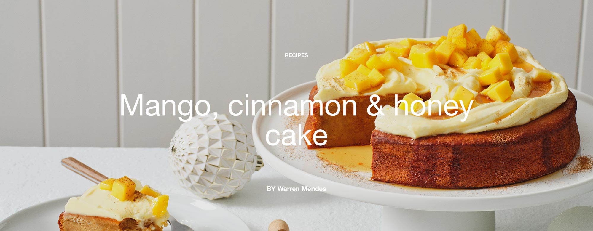 Mango, cinnamon and honey cake