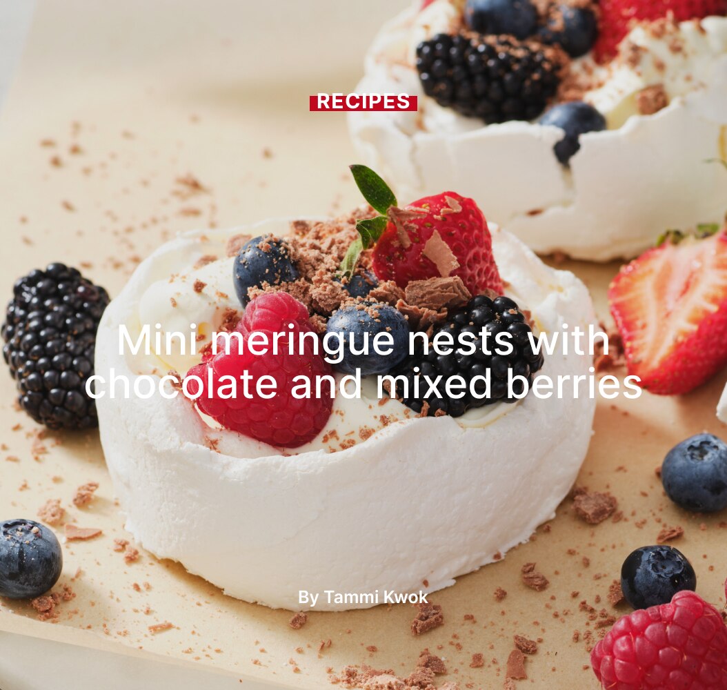 Mini meringue nests with chocolate & mixed berries Costco Australia