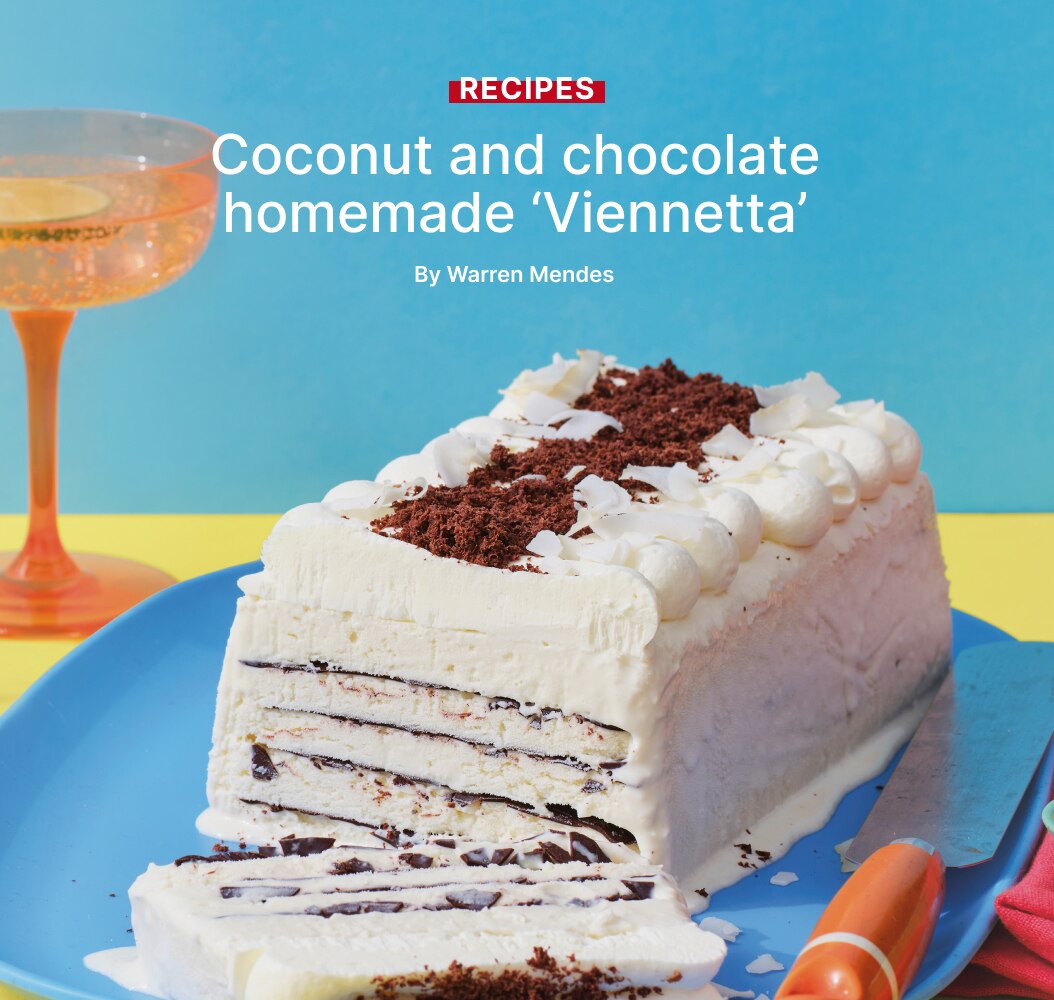 Coconut and chocolate homemade ‘Viennetta’