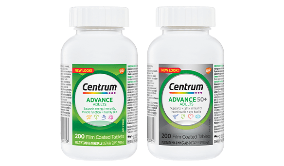 Centrum Advance Multivitamin or Advance 50+ Multivitamin 200 count