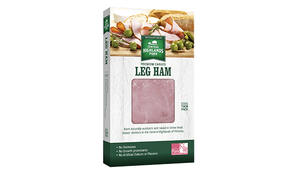 Central Highlands Pork Carved Leg Ham 2 x 250g