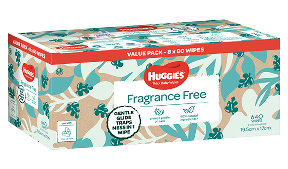 Huggies Unscented Baby Wipes 640 count