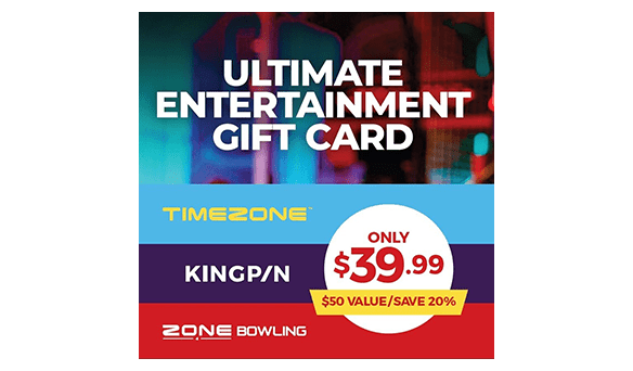 Kingpin / Zone Bowling / Timezone Gift Card