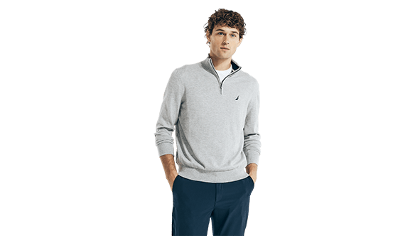 Nautica Men’s 1/4 Zip Knit Sweater