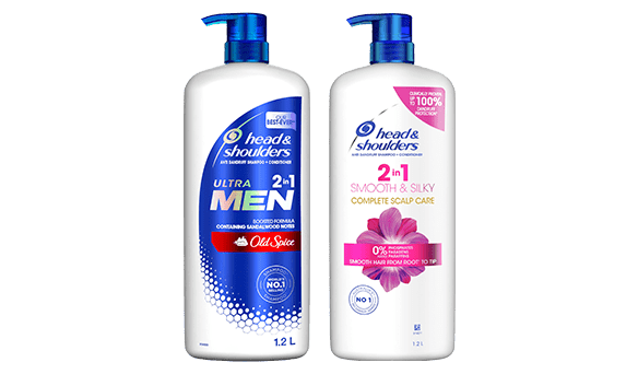 Head & Shoulders Ultramen Old Spice or Smooth and Silky Shampoo + Conditioner 1.2L