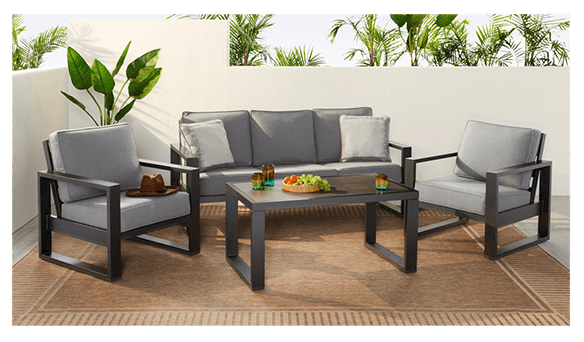 Agio Turin 4 Piece Deep Seating Set