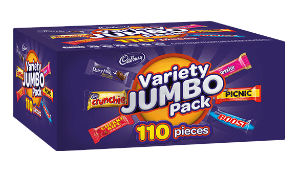 Cadbury Variety Jumbo Pack 110 pieces