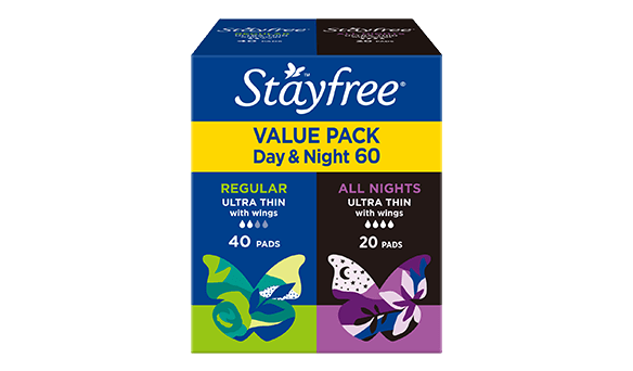 Stayfree Day and Night Ultrathin Pads 40 Day + 20 Night