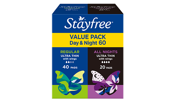 Stayfree Ultrathin Day and Night Pads 60 pack