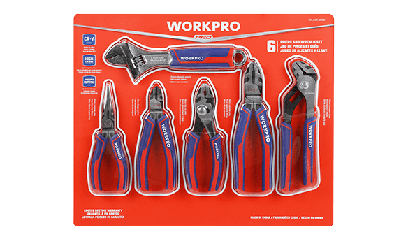 Work Pro Plier & Wrench Set 6 piece