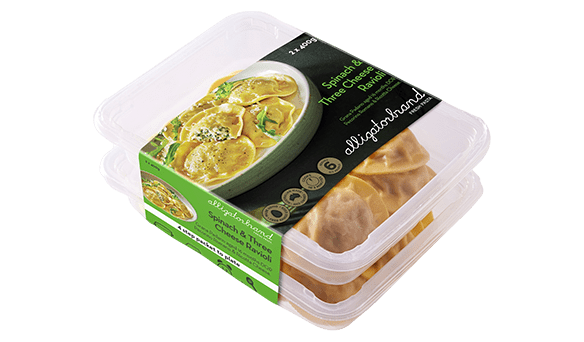 Alligator Brand Spinach & Three Cheese Ravioli 2 x 400g