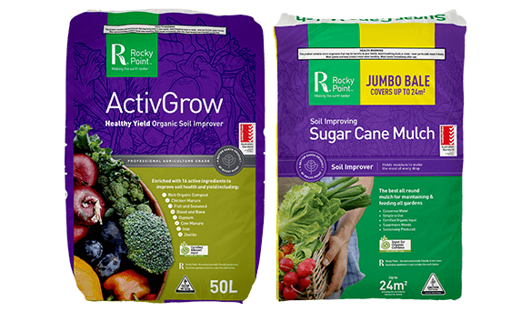 Rocky Point ActivGro Soil Improver 50L and/or Sugar Cane Mulch 24m²