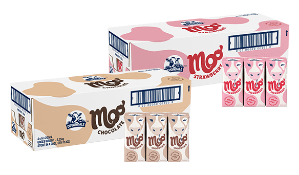 Devondale Moo Chocolate Milk or Moo Strawberry Milk  24 x 200ml