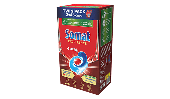 Somat Excellence Dishwashing Capsules 2 x 45 count