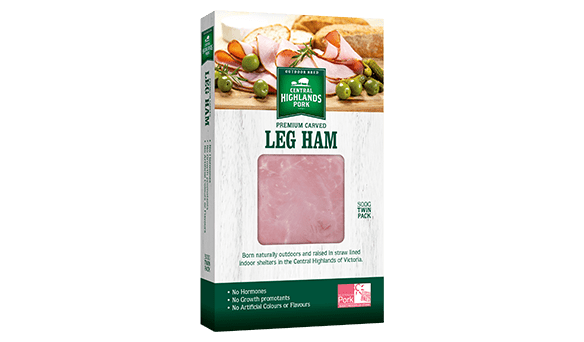 Central Highlands Pork Carved Leg Ham 500g