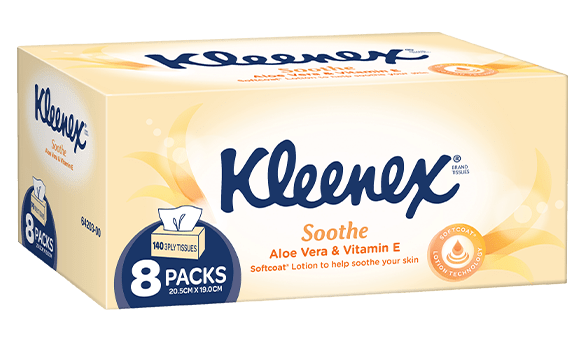 Kleenex Aloe Vera Facial Tissue 8 x 140 sheets 