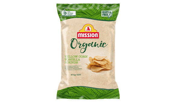 Mission Organic Tortilla Rounds 875g