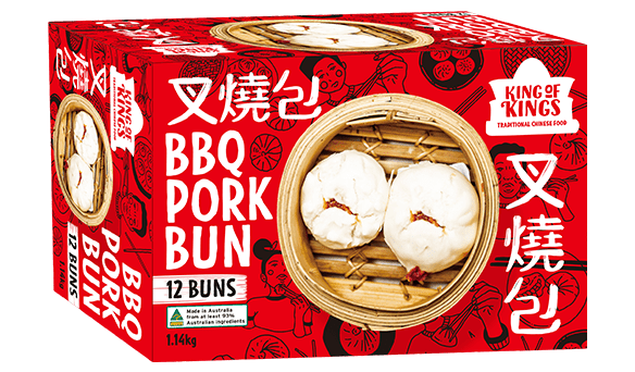 King Of Kings BBQ Pork Bun 12 pack 1.14kg