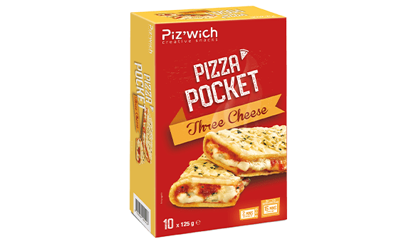 Piz'wich Pizza Pocket 3 Cheese 1.25kg