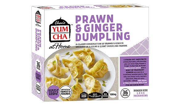 Chan's Yum Cha At Home Prawn & Ginger Dumplings 36 pack, 1.08kg