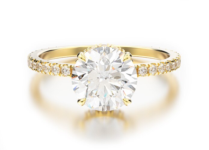 Gold engagement ring