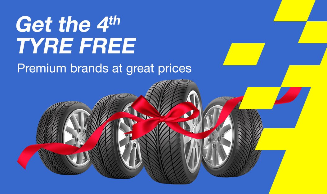 buy 3 tyres get 4th free