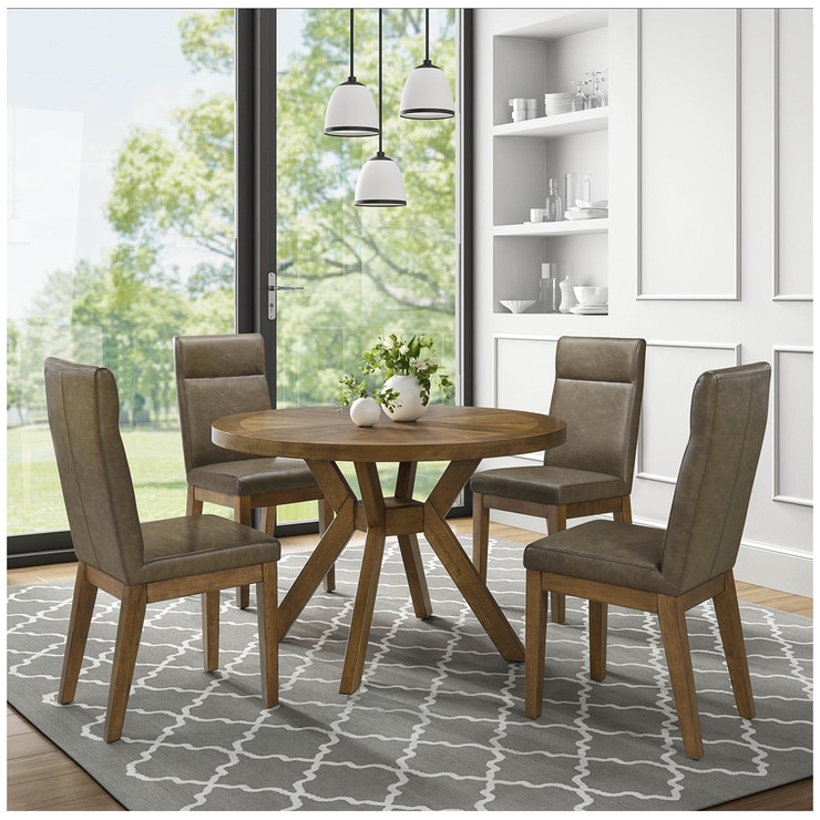 Bayside Furnishings Pedestal Gathering Dining Set 5pc | Costco Australia