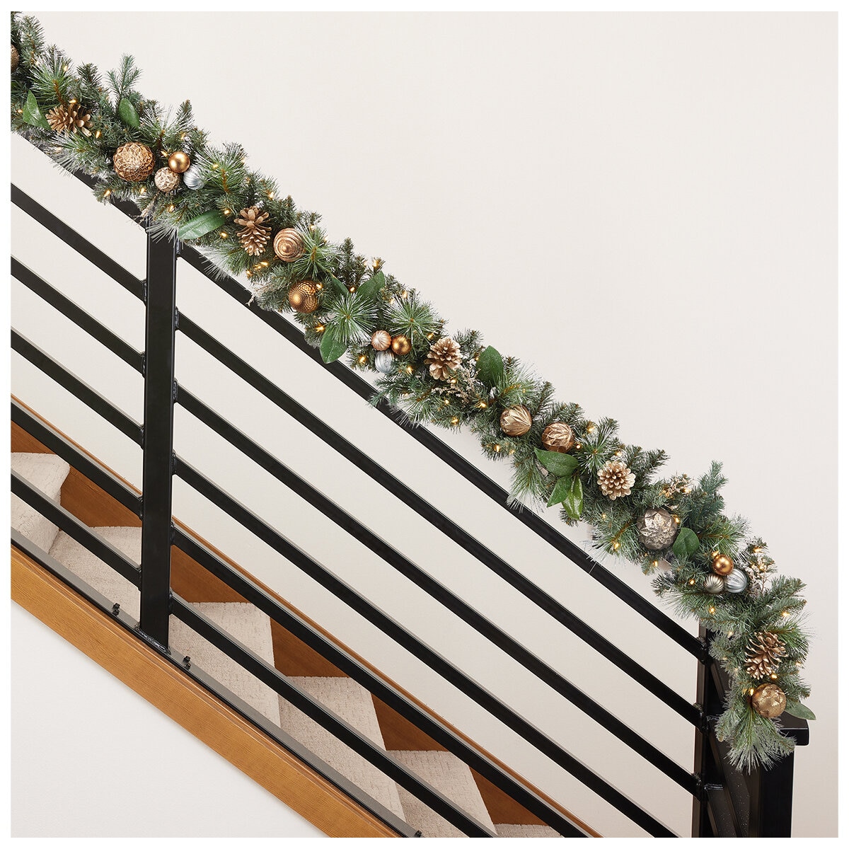 2.7M Pre-Lit Decorated Garland