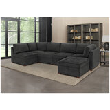 Thomasville Modular Sectional with Storage Ottoman