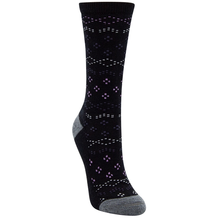 Kirkland Signature Ladies' Trail Sock 6pk Black & Purple | Costco Australia