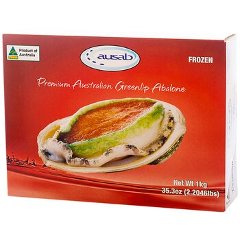 Ausab Premium Australian Frozen Greenlip Abalone 1kg