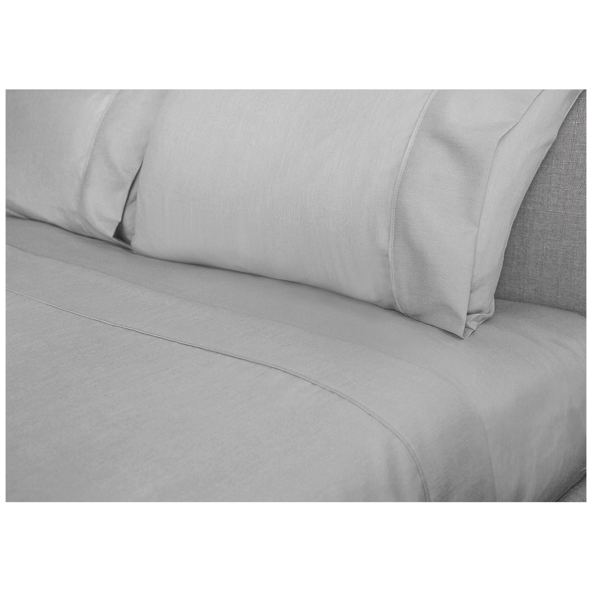 Kingtex Bamboo Cooling 2000TC Sheet Set Queen - Silver