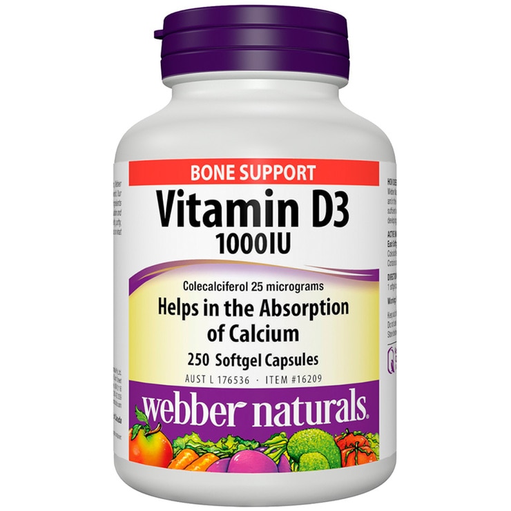 Webber Naturals Vitamin D 1000 Iu 250 Softgel Costco Australia 4146
