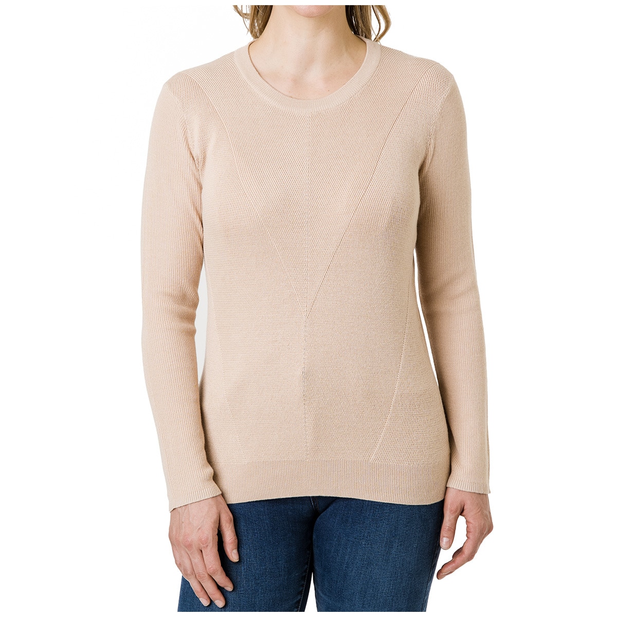 Seg'ments Women's Textured Sweater - Oatmeal