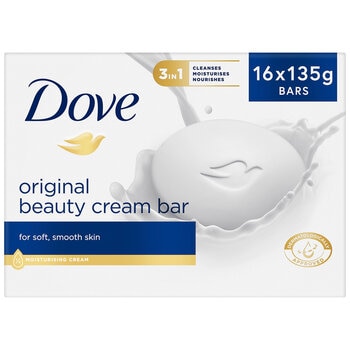 Dove Beauty Cream Bar Original Soap 16 x 135g