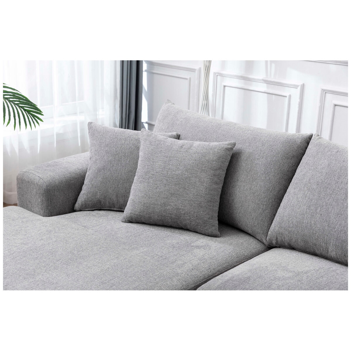 Zoy 2 Piece Fabric Chaise Sectional