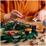 LEGO Icons Wreath Making Kit, Holiday Home Decor Set 10340