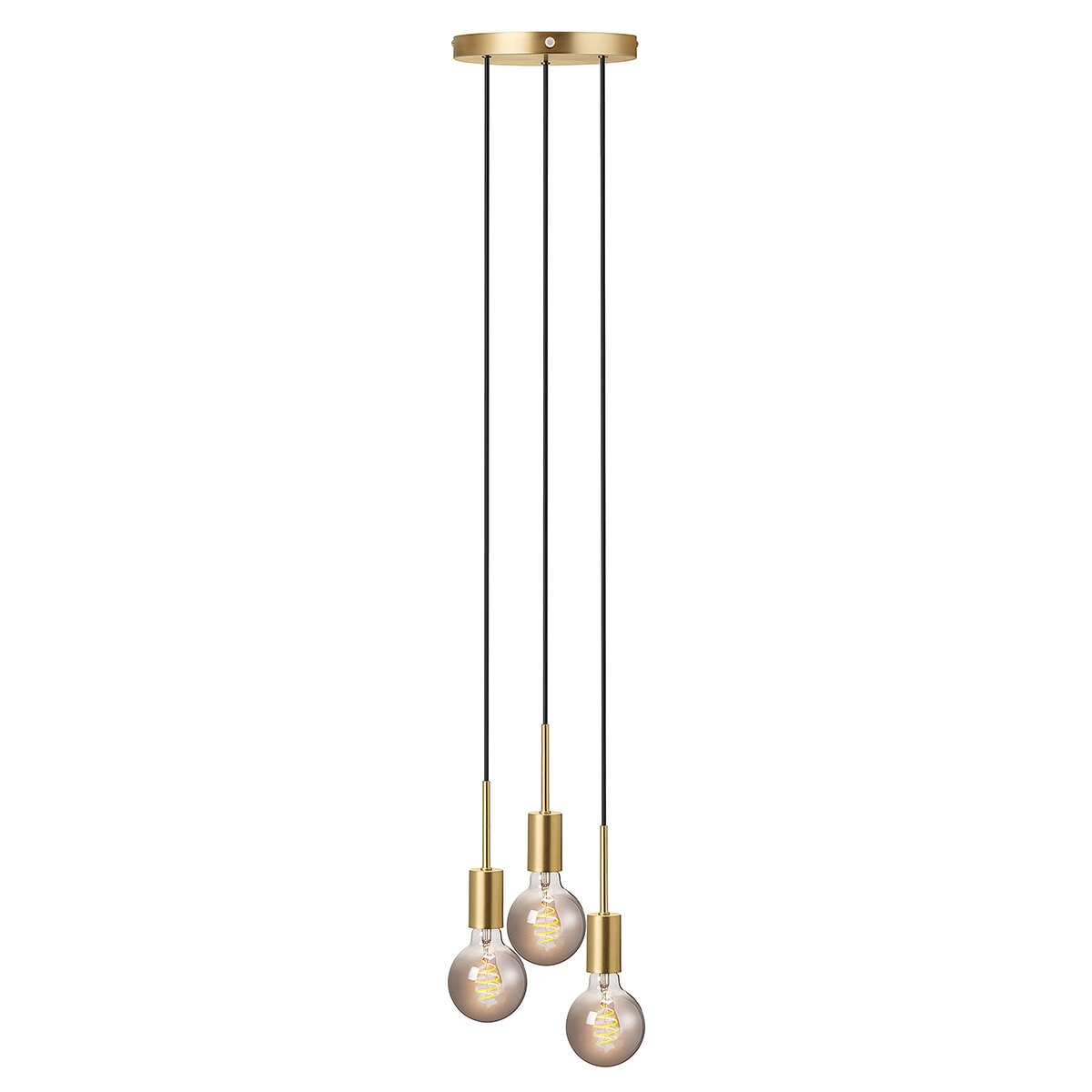 Nordlux Paco 3 Light Pendant Brass Metal E27