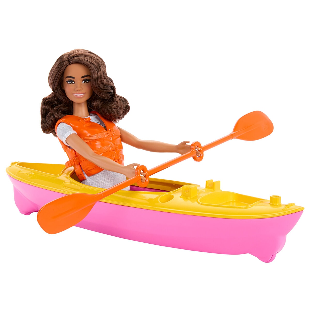 Barbie Camping Tent Kayak Doll Set With Accessories