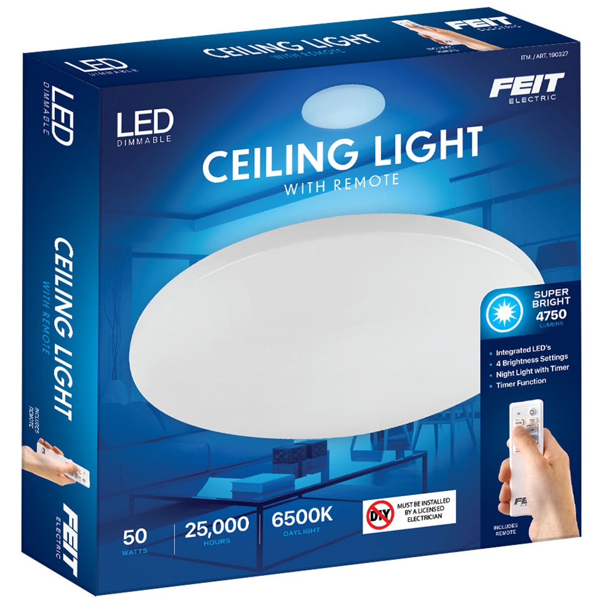 Feit Electric LED Dimmable Round Ceiling Light with Remote Control