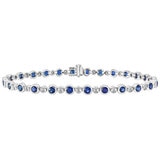 18KT WG 0.73CTW Diamond 3.22CTW Sapphire Bracelet