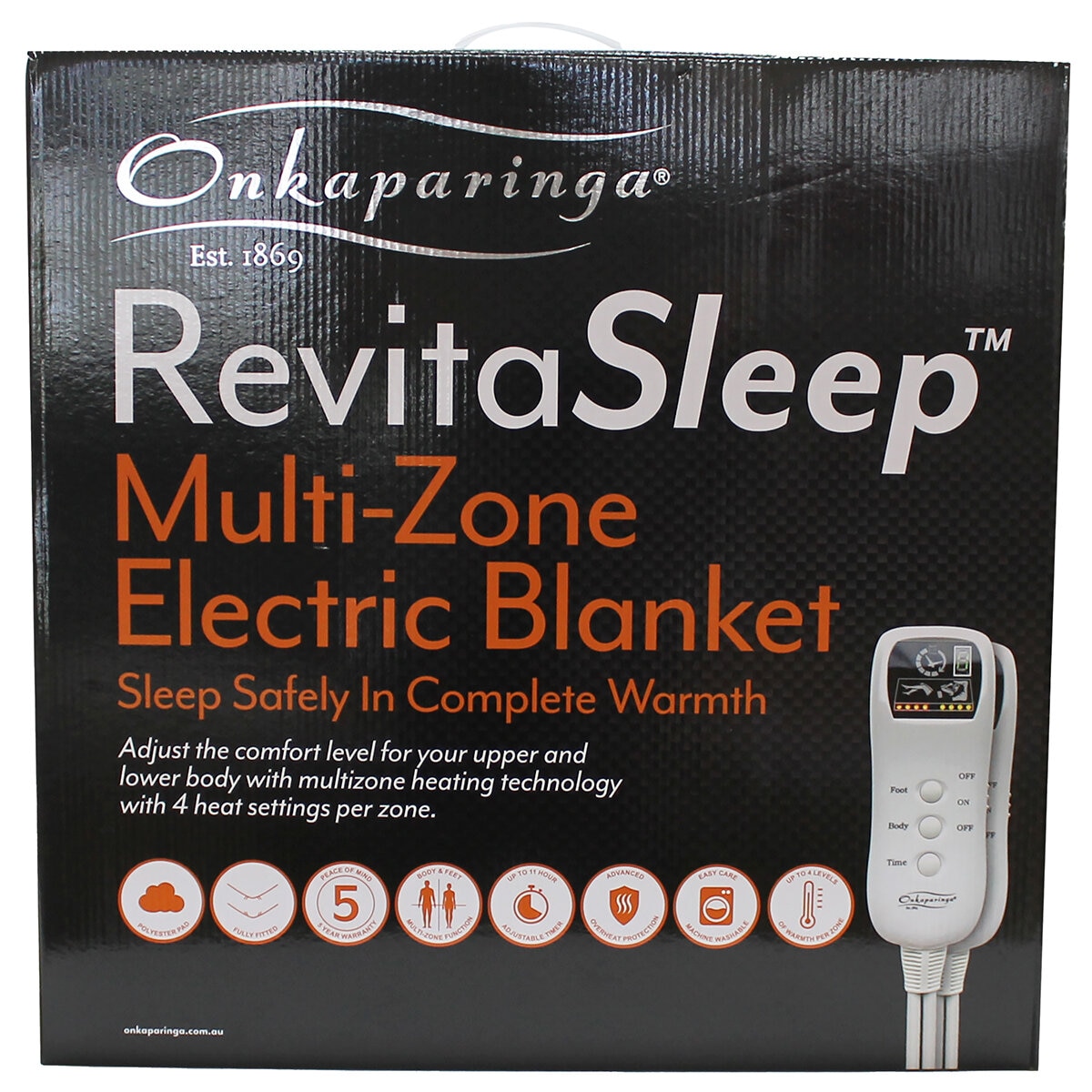 Onkaparinga Revitasleep Multi zone Fitted Electric Blanket