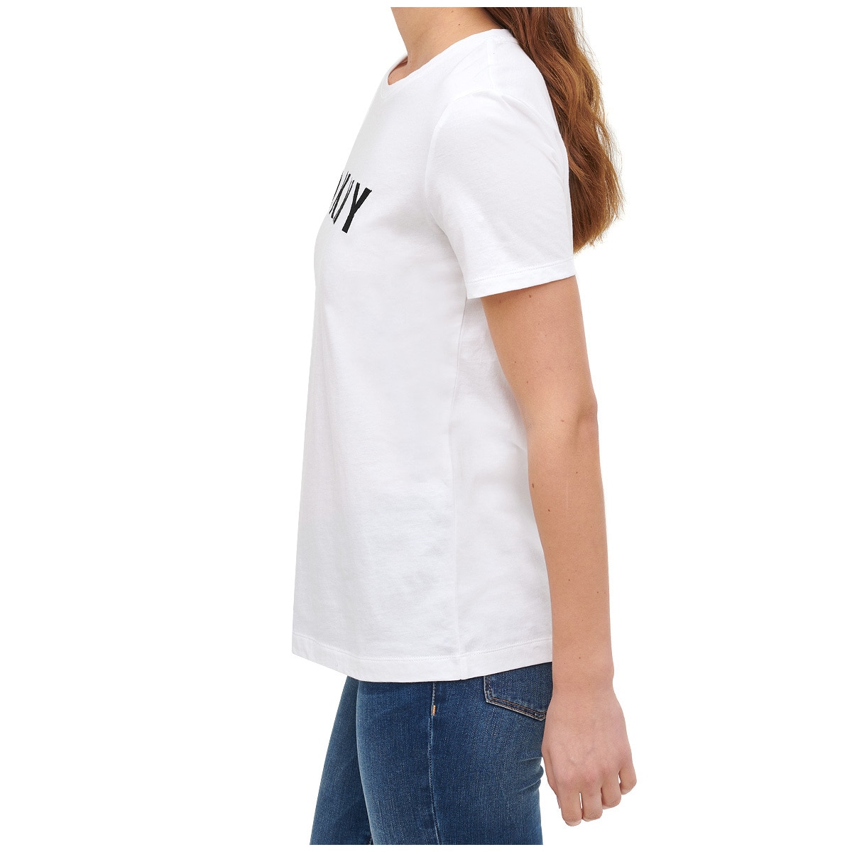 DKNY Women's Logo Tee - Cherry Blossom White