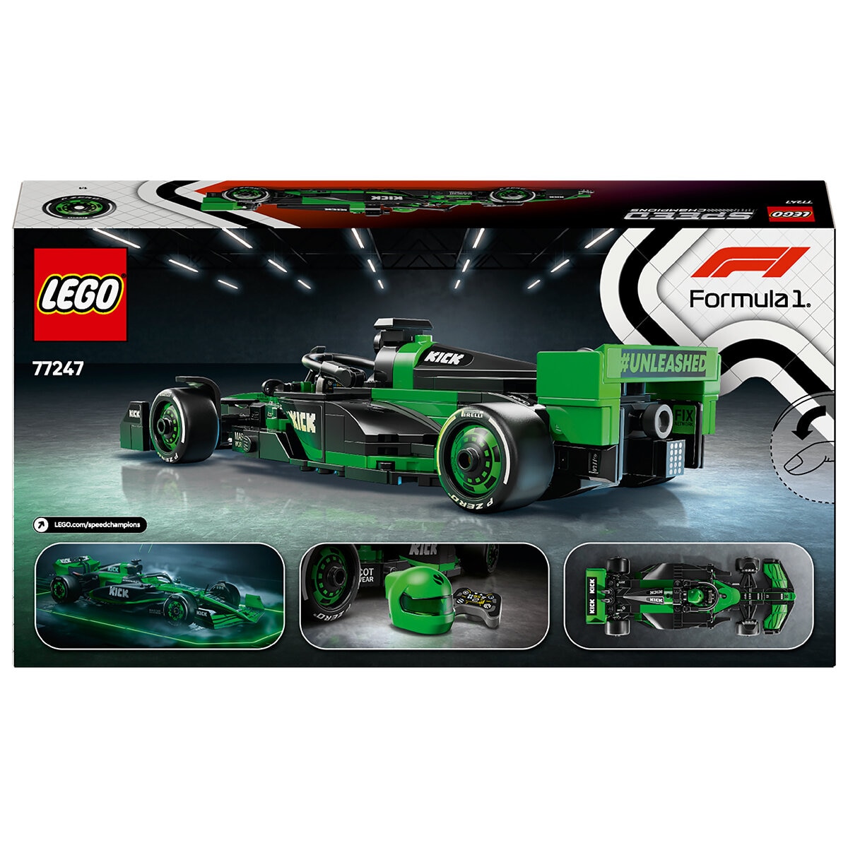 LEGO Speed Champions KICK Sauber F1 Team C44 Race Car 77247 LEGO Speed Champions KICK Sauber F1 Team C44 Race Car 77247