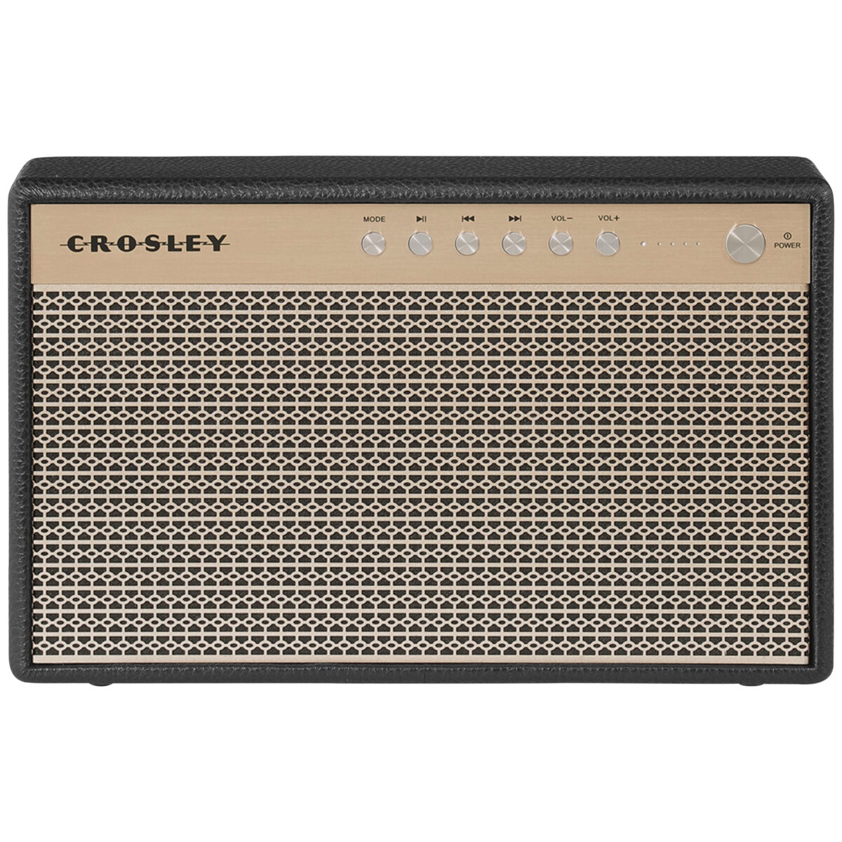 Crosley Cruiser Bluetooth Portable Turntable Gold and Crosley Portable Bluetooth Speaker Black Bundle