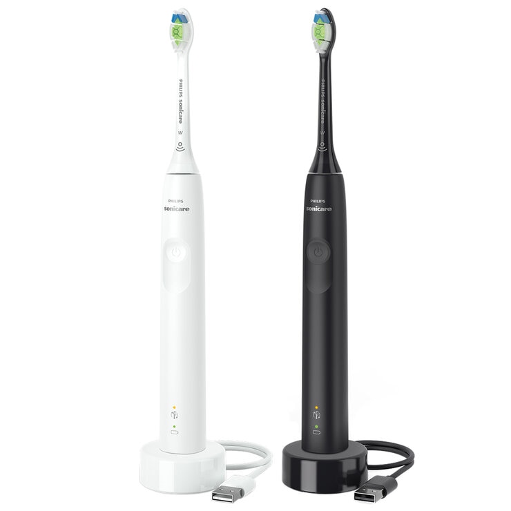Philips Sonicare 3100 Range Black and White Bundle Pack Toothbrush HX3676/34 Philips Sonicare 3100 Range Black and White Bundle Pack Toothbrush HX3676/34