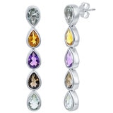 14KT White Gold Amethyst Earrings