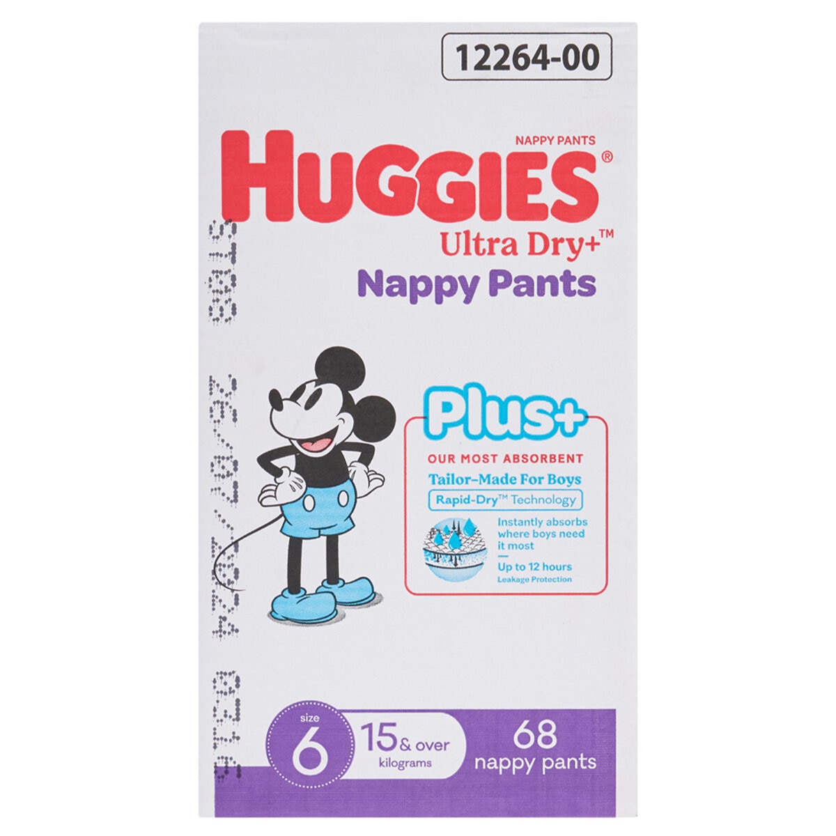 Huggies Boys' Ultra Dry Nappy Pants Plus Size 6 68 Nappy Pants