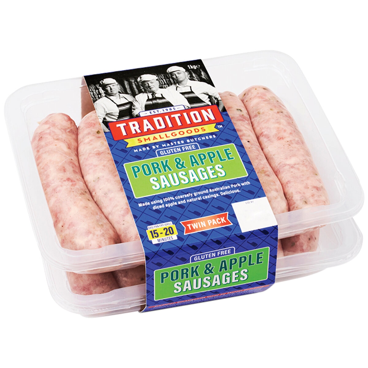 Tradition Smallgoods Pork & Apple Sausages 2x500g