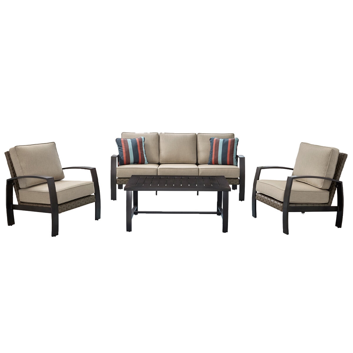 Agio Harper 4 Piece Woven Deep Seating Set